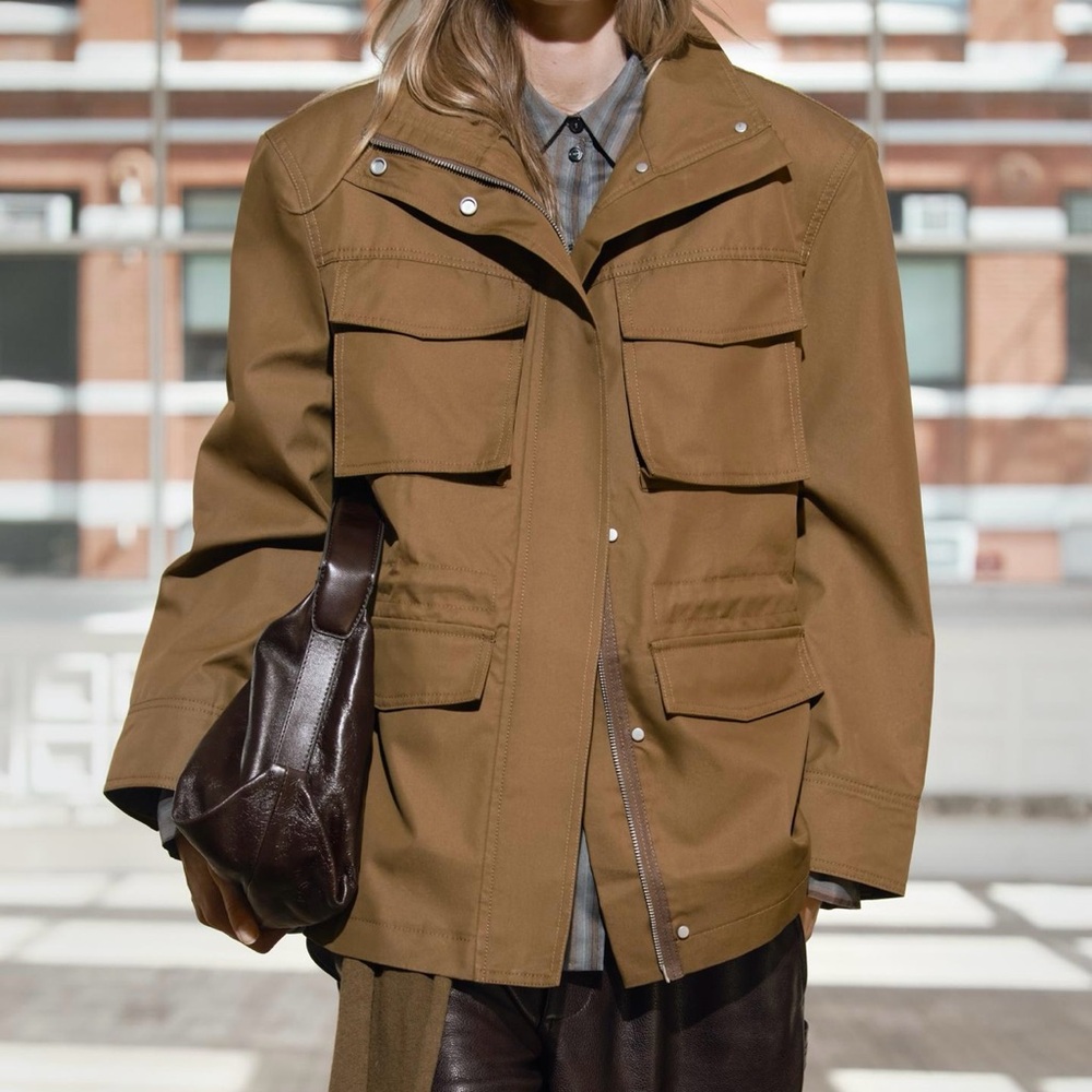 Zara jacket Adjustable drawstring waist new